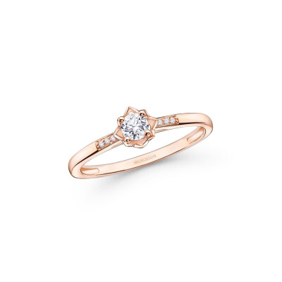 Solitaire Mauboussin Ma Reine d'Amour N°2 en or rose et diamants